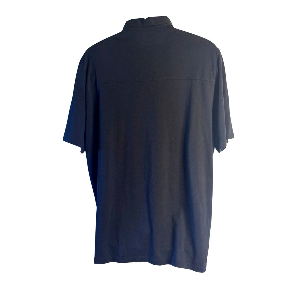 Criquet | Mens Black Organic Cotton Short Sleeve Pocket Polo Austin TX | XL - Picture 3 of 6